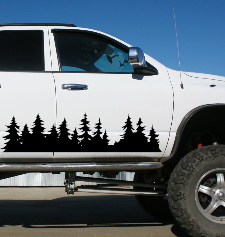 46361 Wald Silhouette Mein-Motiv-Aufkleber-Auto